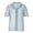 Light Blue, variant on Aloohaidyvio Men's Fashion Knit Casual Solid Color Short Sleeve Turndown Collar Blouse Shirt,Dress Shirts for Men