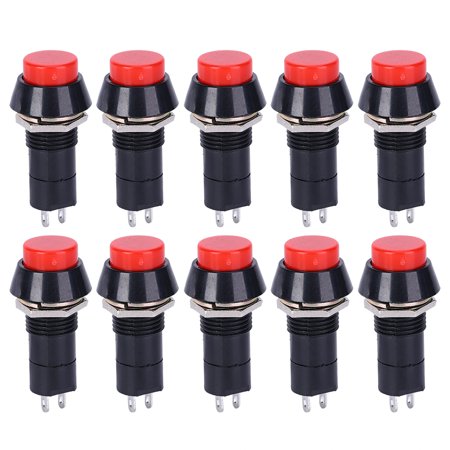 Red Push Button Switch Long Service Life Self Locking Push Button