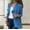 Blue, variant on Idoravan Cardigans for Women Spring Women Solid Color Casual Long Sleeve Pocket Mid-Length Cardigan Tops Blouse Coat