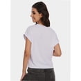 thumbnail image 2 of Women's Crew Neck Short Sleeve T Shirt Summer Casual Loose Workout Top, 2 of 6