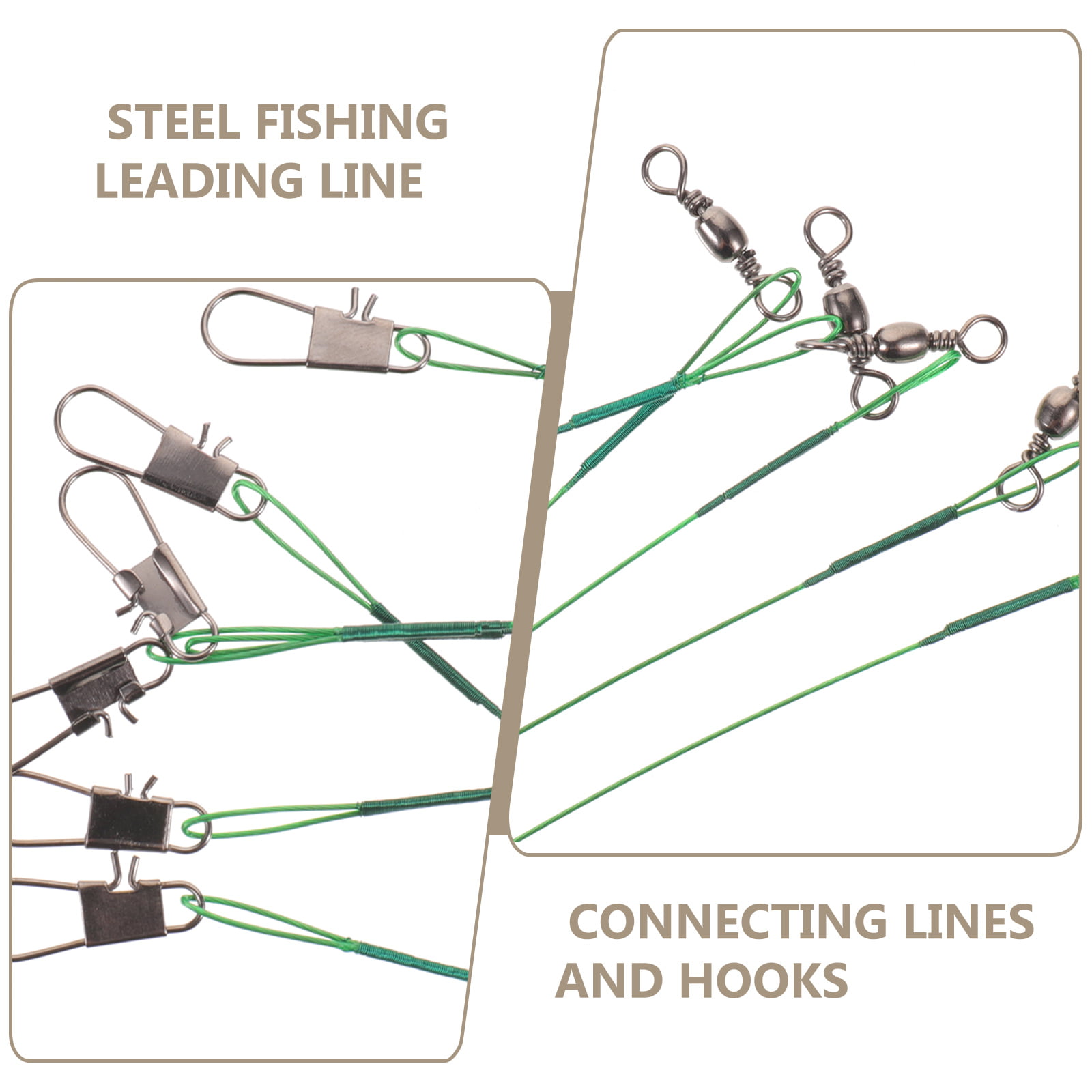 Fishing Leaders Swivels Kit Stainless Steel Wire - Temu United Kingdom