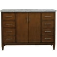 thumbnail image 5 of Pemberly Row 49" Single Rectangle Sink Vanity with Gray Granite Stone in Walnut, 5 of 11