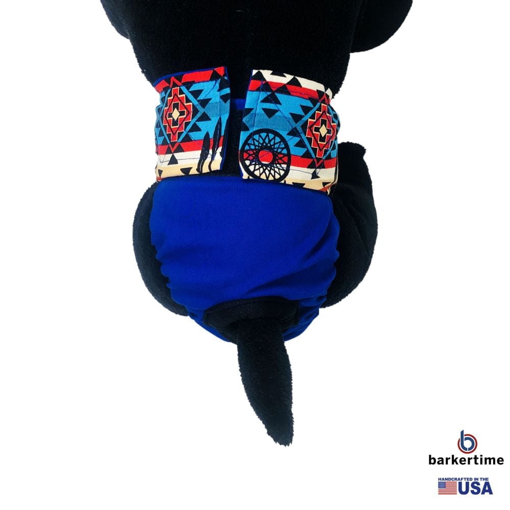 Barkertime Dream Catcher on Blue Dog Diaper
