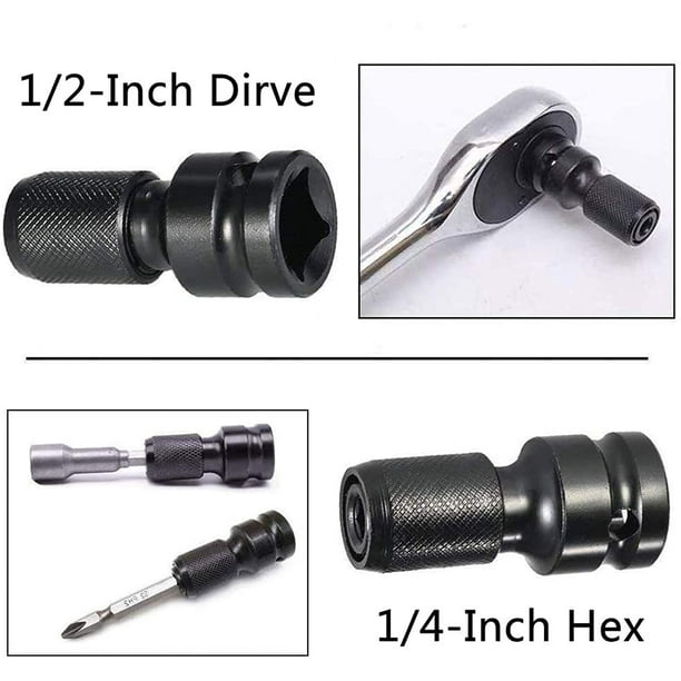 Adaptador Para Destornillador De Impacto SCHWÄBLE® - De 1/2' A 1/4' - Resistente A Impactos, 50 Mm De Largo