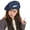 Navy Blue, variant on vnanda Solid Color Beret Hat Women's Casual Newsboy Beret Hat Autumn Winter Solid Color Letter Logo Octagonal Hat Denim Painter Hat Streetwear Versatile