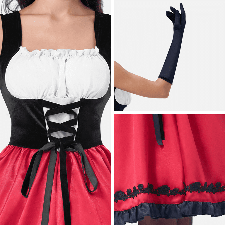 little red riding hood costume black dress Little red riding hood / Snow White full moon fable dress set ^^ # littleredridinghood #snowwhitedress #littleredridinghooddress #egl