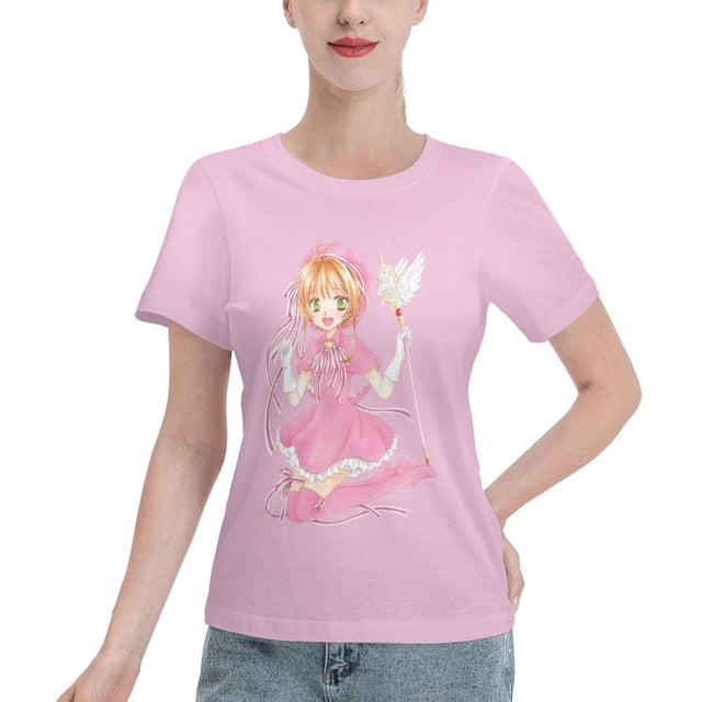 T-Shirt Basique à Manches Courtes pour Femme Cardinal Sakura