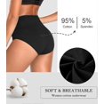 thumbnail image 2 of High Waisted Womens Underwear Cotton Tummy Control Postpartum Full Coverage, 2 of 5