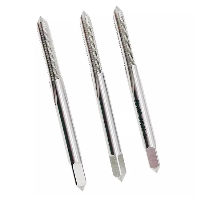 3Pcs 10-32 Thread Tap Set 10X32 Thread Tap High Speed Steel Straight Groove Thread Tapping Internal Thread Tapping Tool