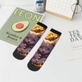 thumbnail image 7 of Fuzoiu Sunshine Cute Cat Sunflower Print Adult Socks, Crew Moisture-wicking Socks, Unisex Cushion Crew Socks,Casual Sports Ankle Socks, 7 of 7