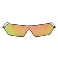 thumbnail image 4 of de sol cuadradas de una pieza con montura metálica cuadrada y estrecha de espejo retro Macarena Gafas de sol cuadradas retro para mujer, 4 of 7