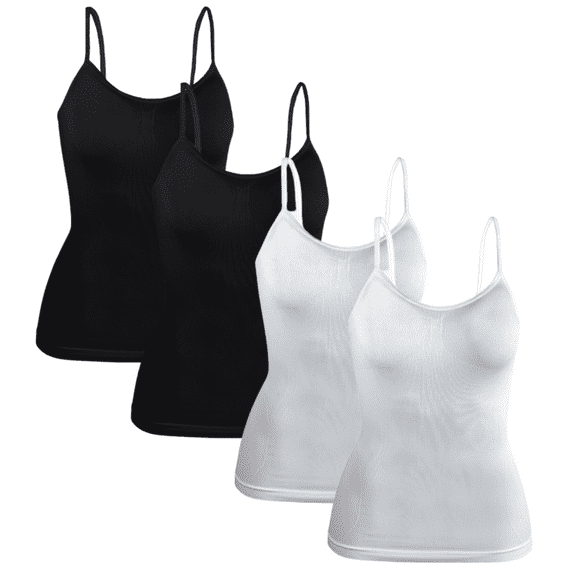 SET DE 4 BLUSAS DE MUJER DE USO INTERIOR O EXTERIOR SURTIDO EN COLOR CON TIRANTES UNITALLA