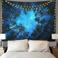 thumbnail image 1 of Forest Starry Tapestry Galaxy Tapestry Wall Hanging Blue Wall Tapestry WD.WDQZL Hogar, 1 of 1
