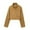 Brown-A, variant on Uaswgudfs Women's Sleek Stand Collar Insulated Jacket - Functional Side Pockets Decorative Chest Detail Winter Warmth