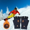 thumbnail image 5 of Xecvkr Electric Heating Gloves USB Winter Warm Gloves Plush Heated Flip Finger Mittens Charging Hand Warming Office Typing Computer Study Gift Indoor Use One Pair Adjustable Size 1PC, 5 of 5