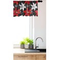 thumbnail image 3 of Ambesonne Floral Window Valance, Garden Plants Botanic Art, 54" X 18", Vermilion White Black, 3 of 3