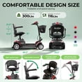 thumbnail image 6 of Arshin 4-Wheel Mobility Scooter for Seniors,Easy-to-Use,Foldable & Lightweight,300lbs,Red, 6 of 8