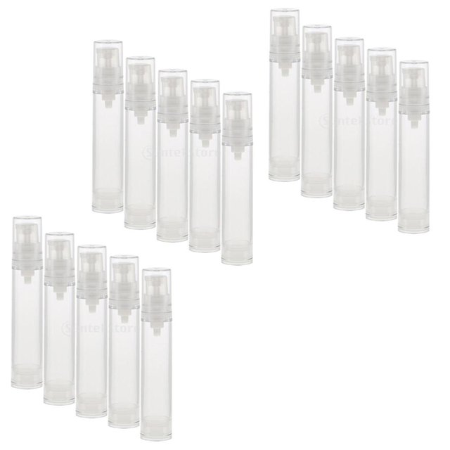 15 Piezas Vacío Loción Airless Crema Botella Contenedor Plástico Colco Botella vacía cosmética