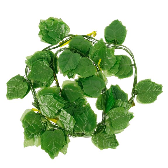 ODOMY Pack of 24PCS Simulation GrapeLeaf Rattan Artificial Hanging Plant Fake Vine-L (20 Leaves)