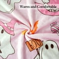 thumbnail image 4 of Halloween Blanket, Pink Ghost Boo Blanket, Fun and Cute Blanket Throw, Flannel Soft Warm and Cozy Blanket, Suitable for Sofas and Chairs 50x60inch, 4 of 6