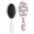 thumbnail image 2 of Vintage Dog Illustration Paddle Brush - Smooths Hair Without Static, 2 of 5