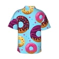 thumbnail image 3 of Bixox Men's Hawaiian Shirts Men's Donuts Print Short-Sleeve Shirt-X-Large, 3 of 8
