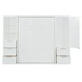 thumbnail image 3 of Lit Escamotable Grand Size avec Rangement Intégré MDF+LVL, Couleur Blanche, 3 of 11