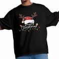 thumbnail image 3 of Camisetas gráficas informales de manga corta con gorro de Papá Noel para hombre, 3 of 8
