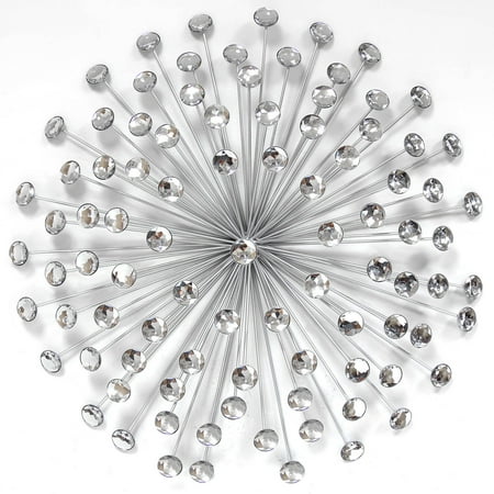 Stratton Home Decor  24 Silver  Acrylic Burst Wall  Decor  