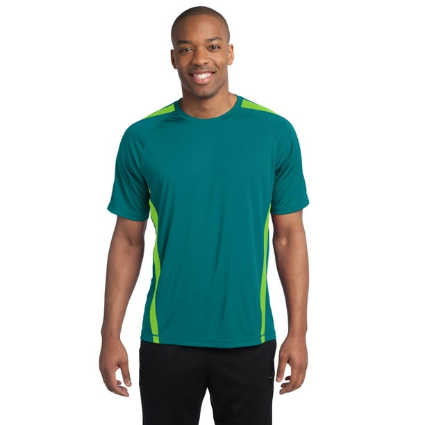 Camiseta Sport-Tek Colorblock PosiCharge Competitor 4XL Tropic Blue/Lime Shock deporte-tek ST351