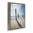 thumbnail image 4 of Stupell Industries Eight Beach Posts Coastal Photography Brown Floater Framed Canvas Art Print Wall Art, 25 x 25, 4 of 10