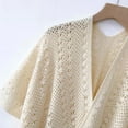 thumbnail image 4 of Xfvqtps Knit Shawl Wrap for Women Tassels Hollow Out Bohemian Style Casual Travel Scarf Wrap Cape Fashion Shoulder Tops Fall Shawl Khaki, 4 of 6