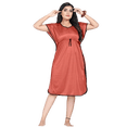 thumbnail image 1 of DWEEP SARASatin Caftan Uni Courte Nuisette Manches Kimono Vêtement de Nuit pour Femmes Robe de Nuit, 1 of 2