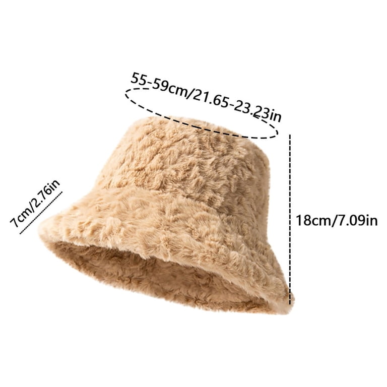 1pc Women Basic Long Pile Bucket Hat, Suitable For Casual Winter Wear BFONS Faux Fur Winter Bucket Hat for Women Men Fuzzy Warm  main image 4
