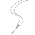 thumbnail image 2 of Sterling Silver CZ Brilliant Embers Arrow Necklace 18 Inch, 2 of 3
