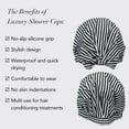 thumbnail image 5 of Kitsch Cleanse Ritual Waterproof, Reusable Polyester Shower Cap, One Size, Black and White Stripe, 5 of 14