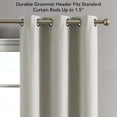 thumbnail image 6 of Legrae Blackout Thermal Insulated Grommet Curtains, Set of 2 Panels with Tiebacks, Oatmeal, 38" x 84", 6 of 11