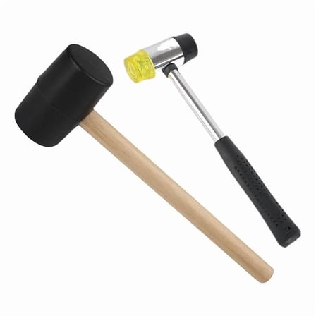 2 PCS Rubber Hammer, Multi-Function Hammer, Suitable for Crafts, Woodworking, Flooring, Camping and Other Industries,1set * rubber mallet