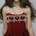 thumbnail image 3 of Layered Pearls Body Chain Eye Catching Pearls Beaded Body Chain Chest Chain Jewelry for Special Occasions, 3 of 6