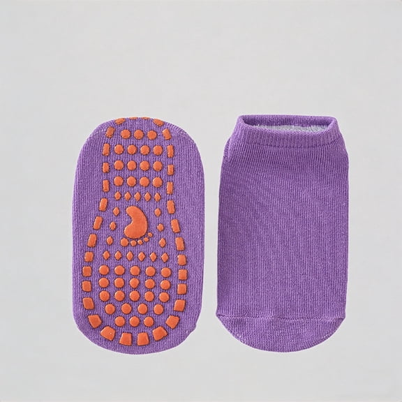 Krdevn Kids Non Socks for Toddlers and Children Soft Silicone Grip Baby Floor Socks Indoor Play Learning Walking Socks for Children,5-8 Years