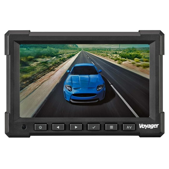 ASA Electronics Video Monitor VOM718 7 Inch Screen; LCD Display; 480 x 234 Resolution; 3 Camera Inputs; With Built-In Speaker; NTSC/PAL Video Output; 450 Nit Brightness; 400 1 Contrast