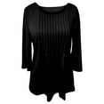 thumbnail image 3 of TYGHBN Women's Long Sleeve Fashion Casual Pleated Low Round Neck Top Cute Workout T Shirts Stretchy Shirts for Women Solid Tee Shirts for Women Shirts for Women Trendy Shirts for Women Pack Women's, 3 of 3