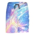 thumbnail image 5 of COSFO Men's Swim Trunks Elastic Waist Casual Starry Sky Relaxed Fit Beach Summer Board Shorts, 5 of 8