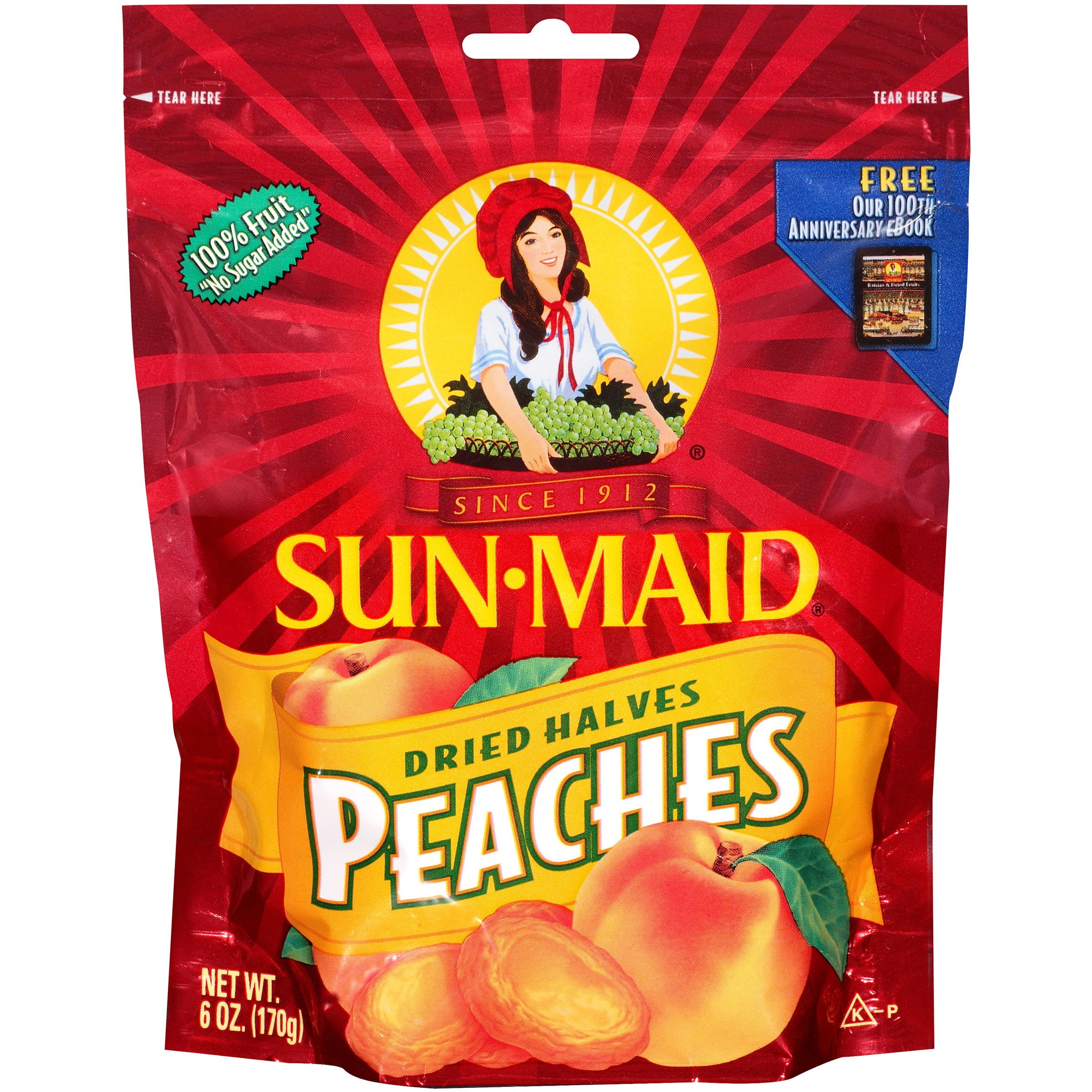 SunMaid Dried Peach Halves, 6 Oz.