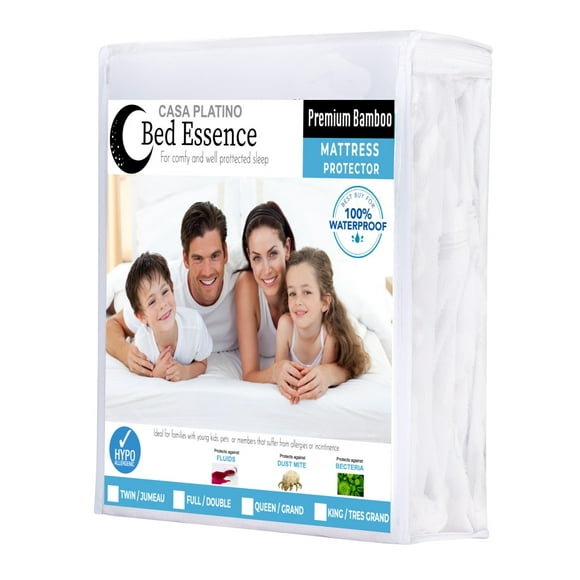 Waterproof Fitted Soft Bamboo Terry Mattress Protector