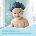thumbnail image 4 of Baby Shower Cap Waterproof Shampoo hat for Children Toddler Girls Boys Protect ears eyes.Adjustable Silicone Bathing Crown. - blue, 4 of 6