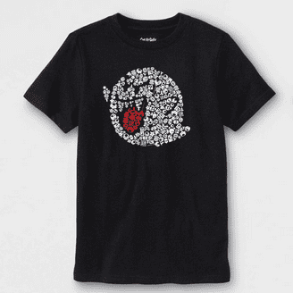 T-shirt 3D Garçon Rainbow Friends – Été Imprimé Graphique – Noir – Taille 11-12 Ans