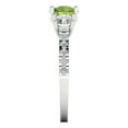 thumbnail image 3 of Three-Stone Engagement Ring for Women - 1.97ct Natural Peridot in 18K White Gold Promise Ring, 3 of 6