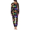 thumbnail image 3 of Suhoaziia Nightwear for Women Plus Size Aesthetic Lightweight Pajamas Sets Comfortable Fall/Winter Clothing Stretchy Warmth Polka Dots Pumpkins Daily Wear Fit Size L Ladies, 3 of 5