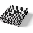 thumbnail image 4 of Negro Blanco Rejilla Funda Nórdica para Niños,Niñas Visual Space Funda Nórdica Full, 4 of 6